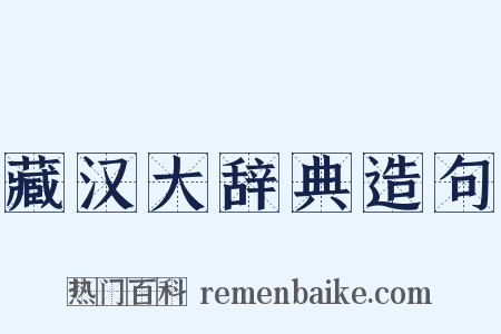藏汉大辞典造句是什么意思的图片